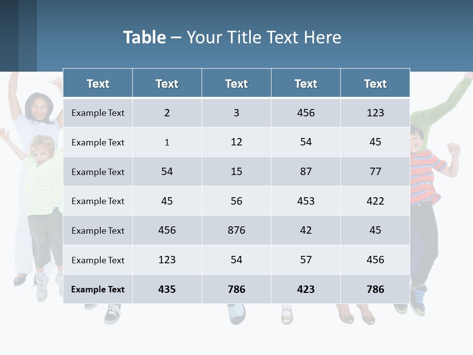 A Group Of Children Jumping In The Air PowerPoint Template