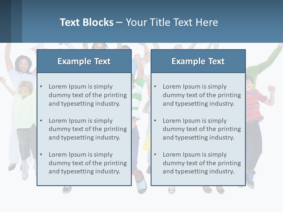 A Group Of Children Jumping In The Air PowerPoint Template