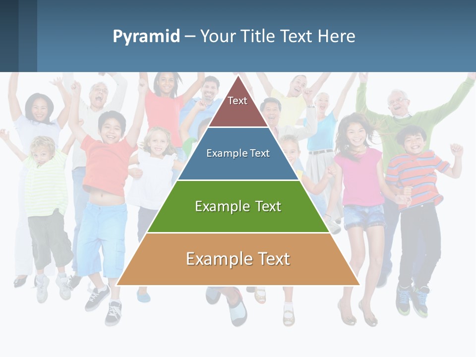 A Group Of Children Jumping In The Air PowerPoint Template