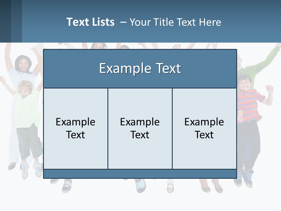 A Group Of Children Jumping In The Air PowerPoint Template