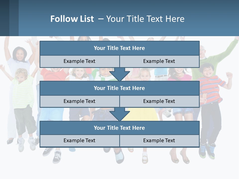 A Group Of Children Jumping In The Air PowerPoint Template