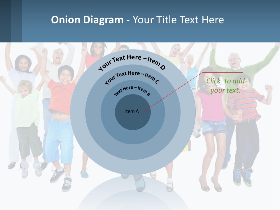 A Group Of Children Jumping In The Air PowerPoint Template