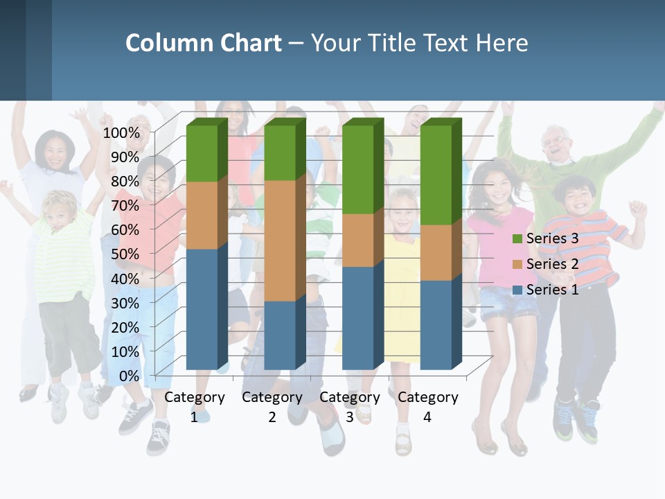 A Group Of Children Jumping In The Air PowerPoint Template