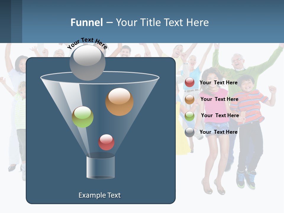 A Group Of Children Jumping In The Air PowerPoint Template