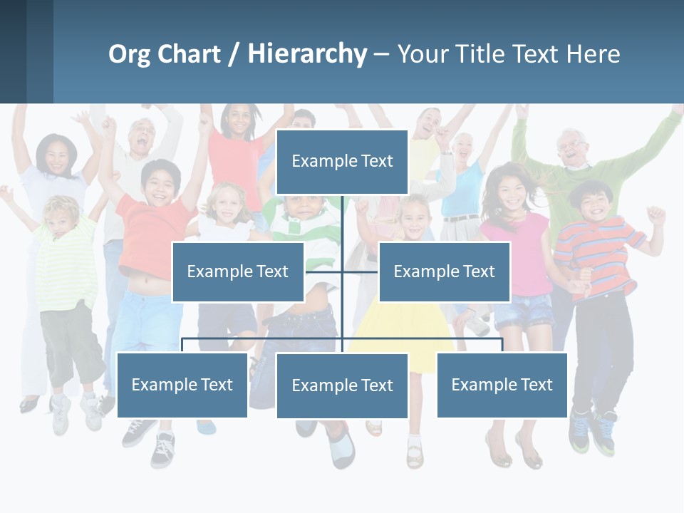 A Group Of Children Jumping In The Air PowerPoint Template