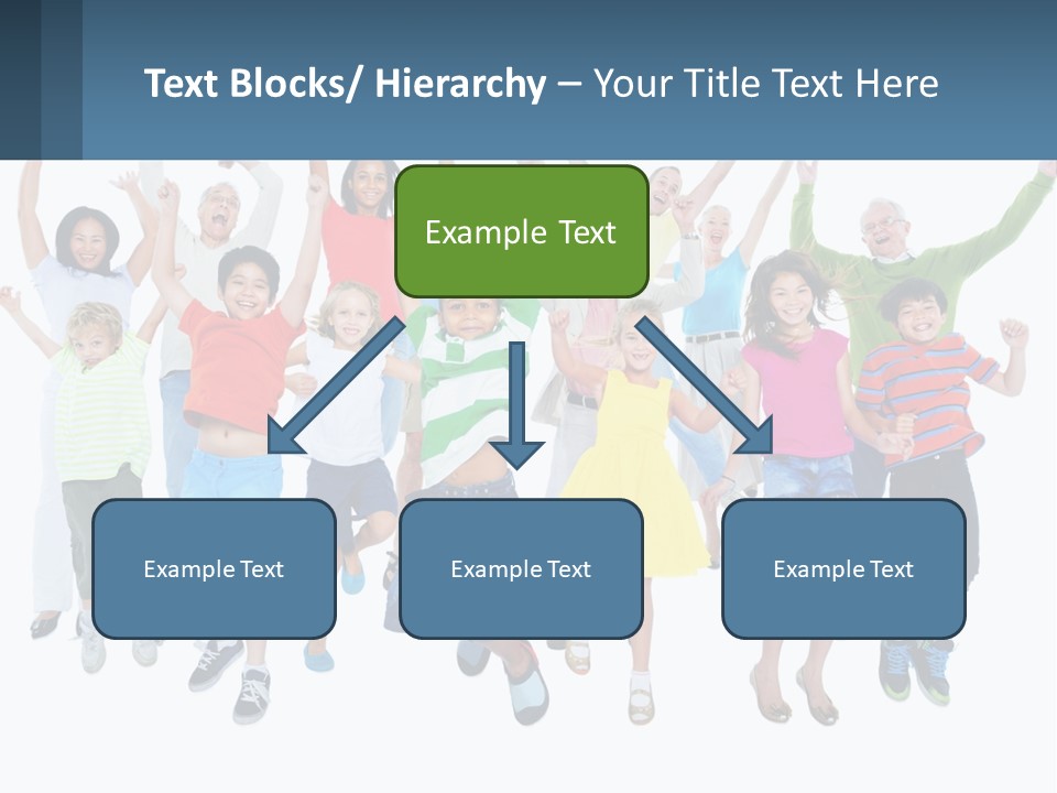 A Group Of Children Jumping In The Air PowerPoint Template