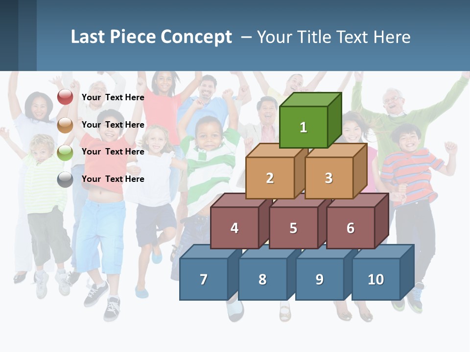 A Group Of Children Jumping In The Air PowerPoint Template