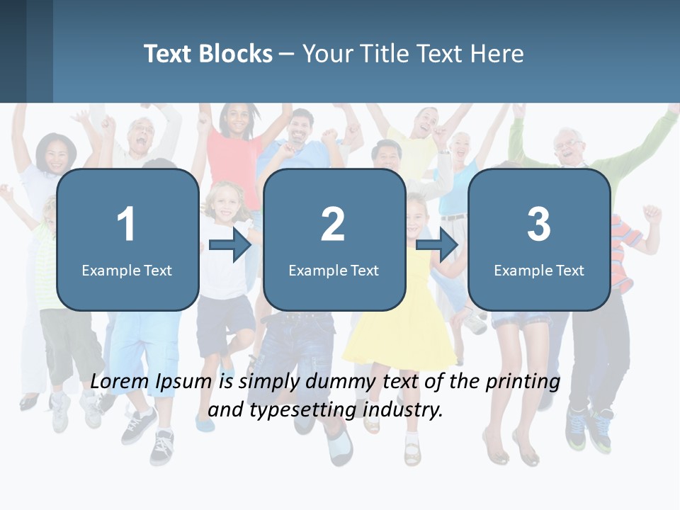 A Group Of Children Jumping In The Air PowerPoint Template