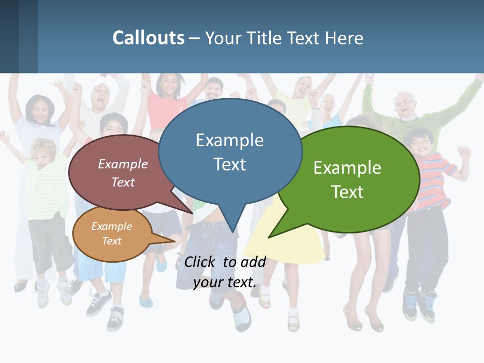 A Group Of Children Jumping In The Air PowerPoint Template