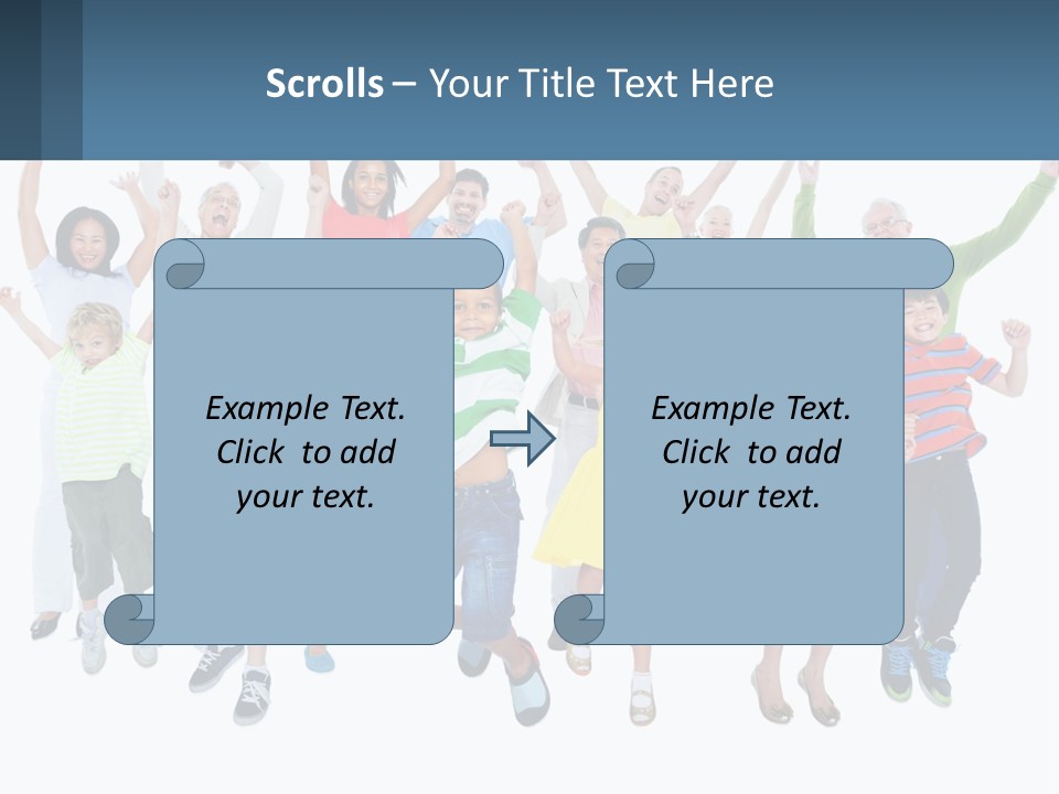 A Group Of Children Jumping In The Air PowerPoint Template