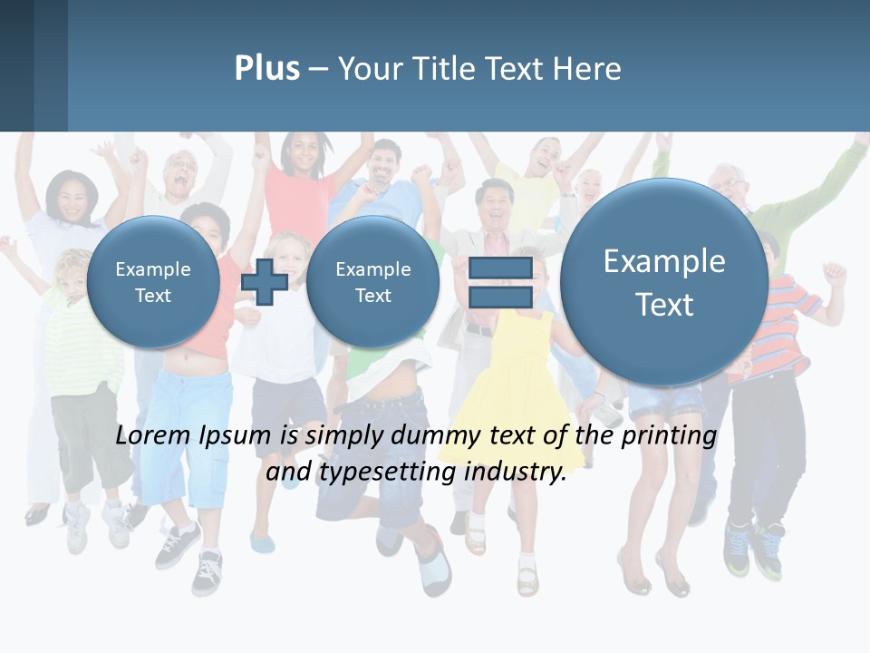 A Group Of Children Jumping In The Air PowerPoint Template