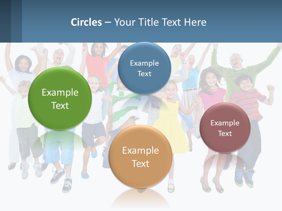 A Group Of Children Jumping In The Air PowerPoint Template