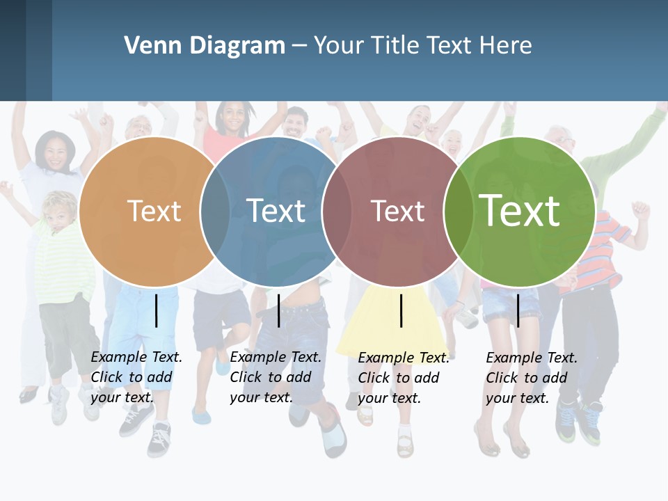 A Group Of Children Jumping In The Air PowerPoint Template