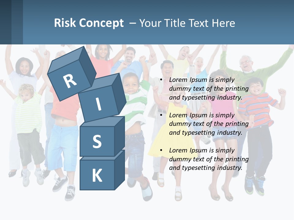 A Group Of Children Jumping In The Air PowerPoint Template