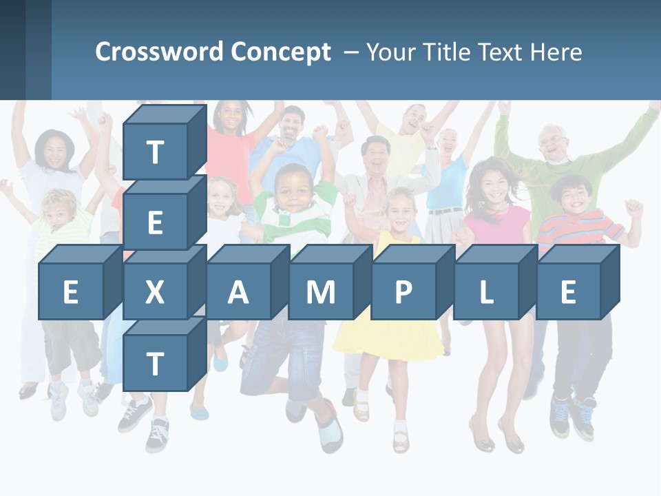 A Group Of Children Jumping In The Air PowerPoint Template