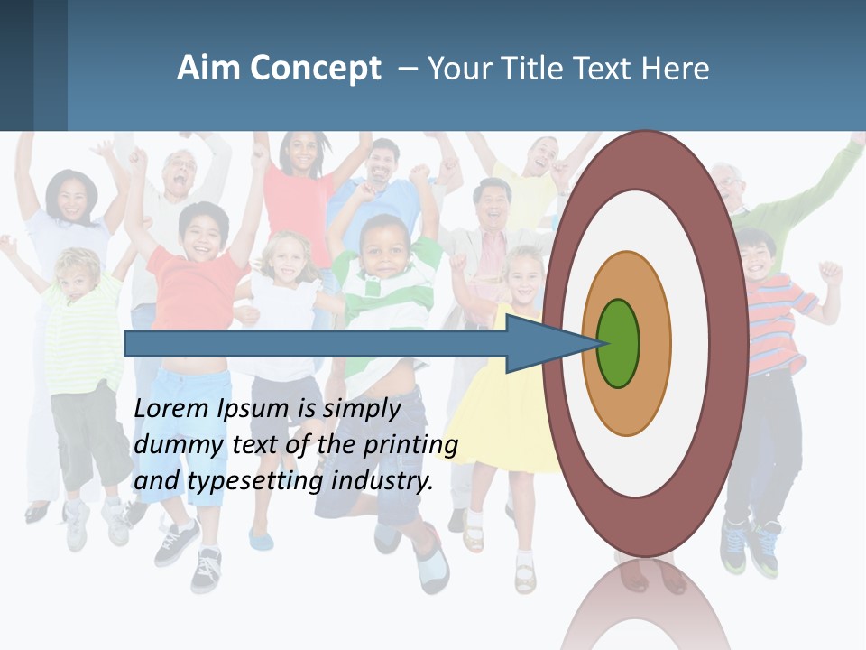 A Group Of Children Jumping In The Air PowerPoint Template
