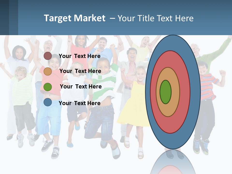 A Group Of Children Jumping In The Air PowerPoint Template