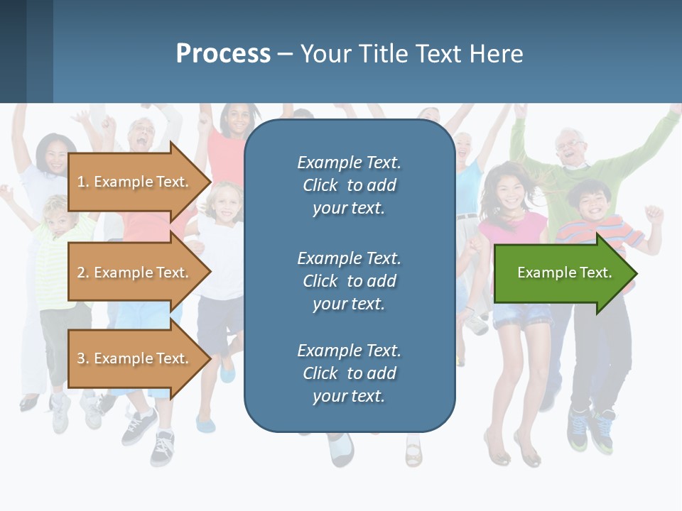 A Group Of Children Jumping In The Air PowerPoint Template