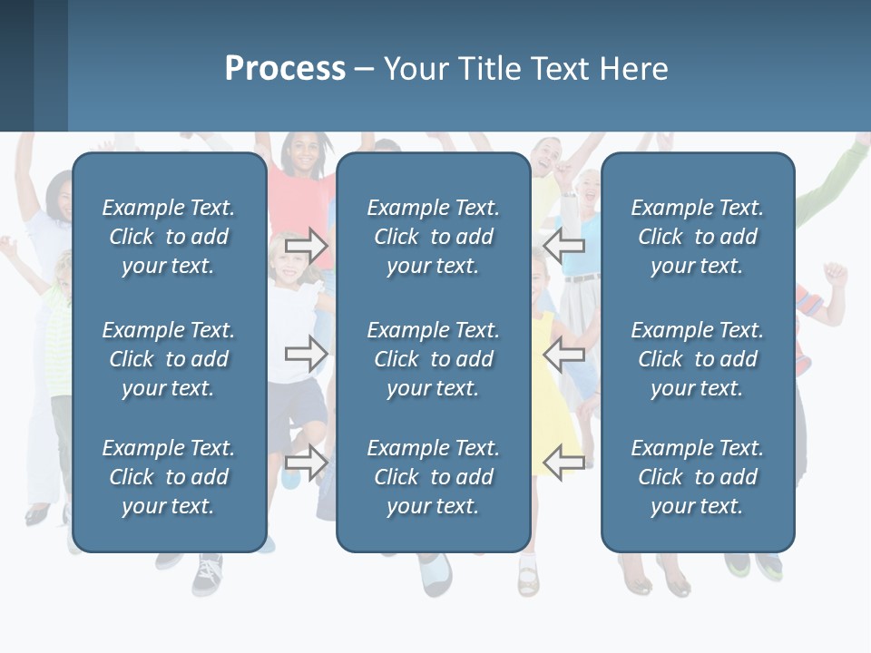 A Group Of Children Jumping In The Air PowerPoint Template