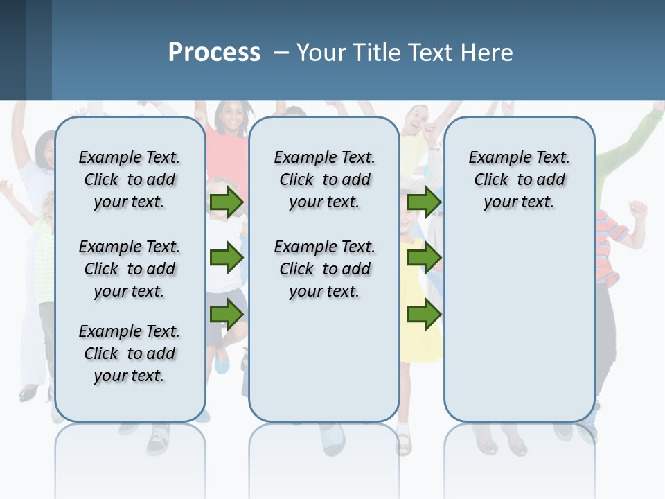 A Group Of Children Jumping In The Air PowerPoint Template