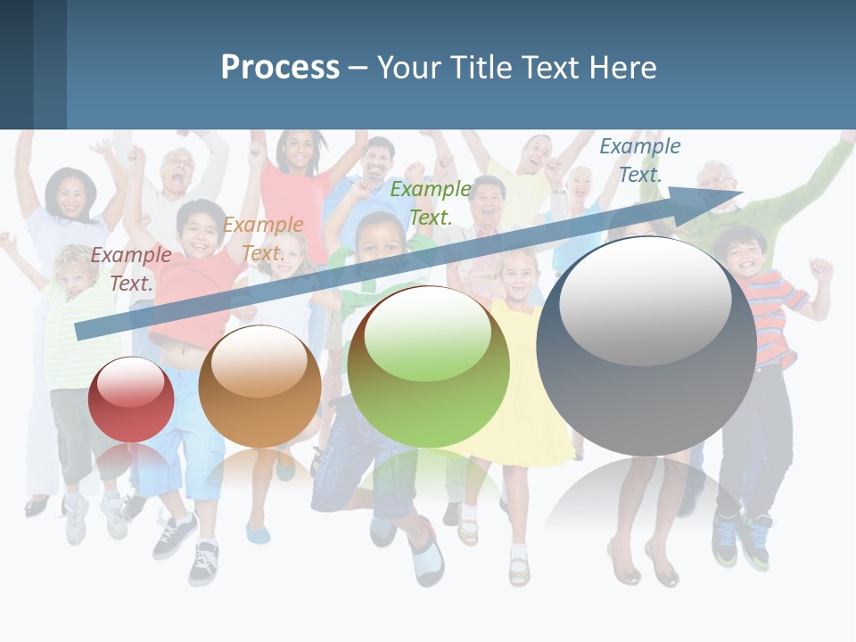 A Group Of Children Jumping In The Air PowerPoint Template