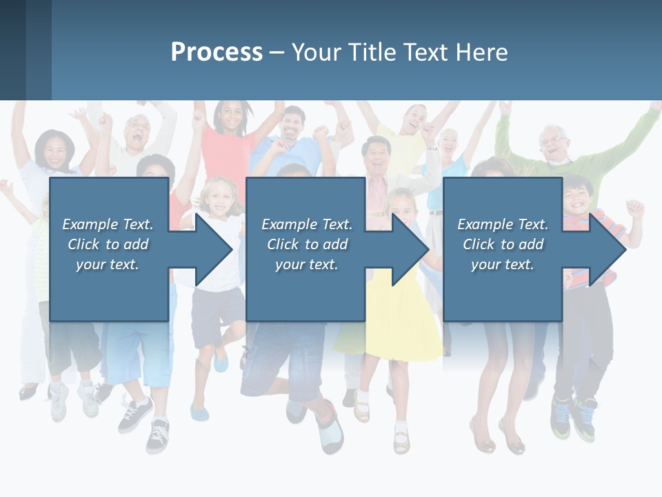 A Group Of Children Jumping In The Air PowerPoint Template