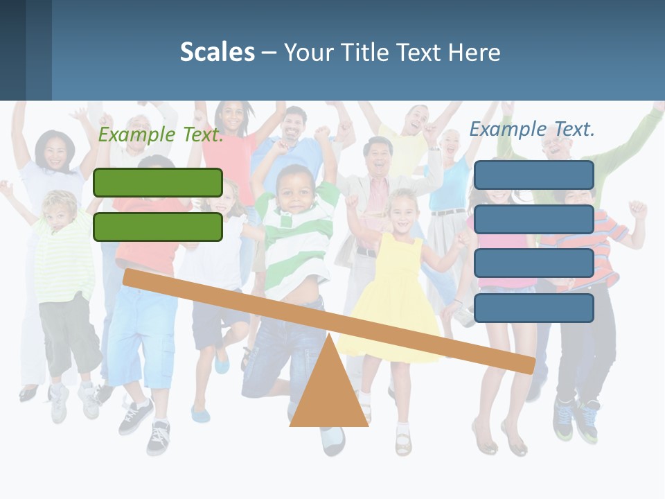 A Group Of Children Jumping In The Air PowerPoint Template