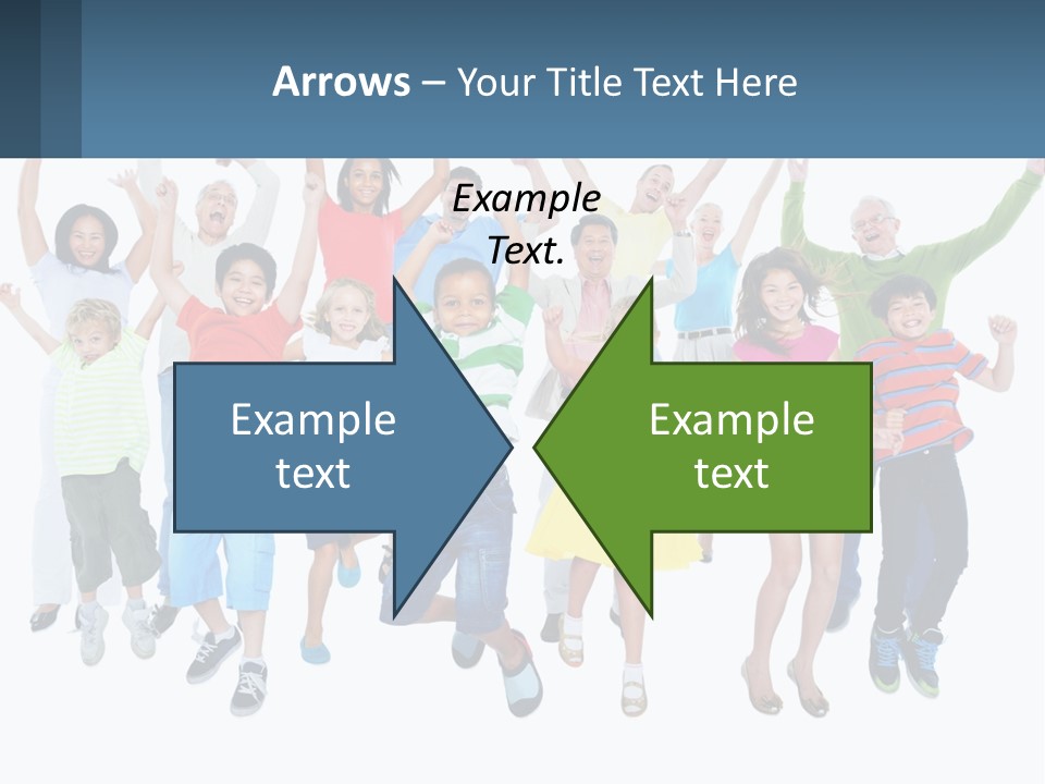 A Group Of Children Jumping In The Air PowerPoint Template