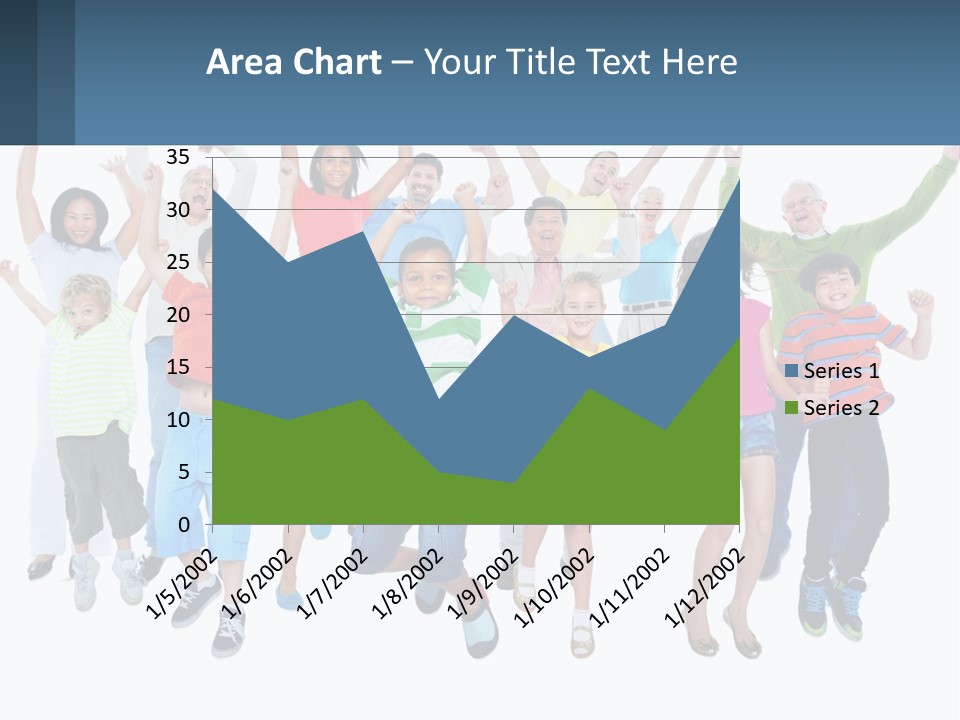 A Group Of Children Jumping In The Air PowerPoint Template