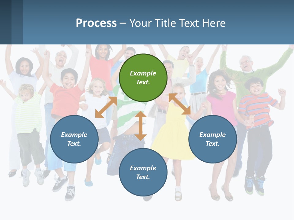 A Group Of Children Jumping In The Air PowerPoint Template