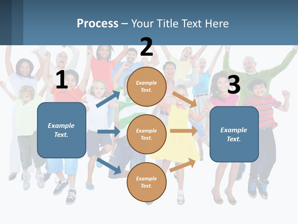 A Group Of Children Jumping In The Air PowerPoint Template