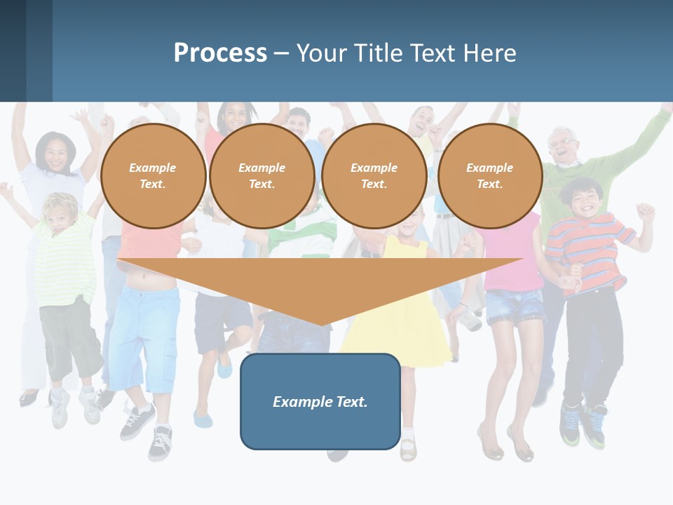 A Group Of Children Jumping In The Air PowerPoint Template