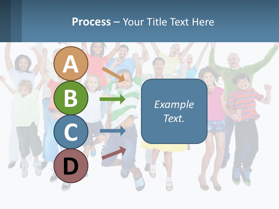 A Group Of Children Jumping In The Air PowerPoint Template