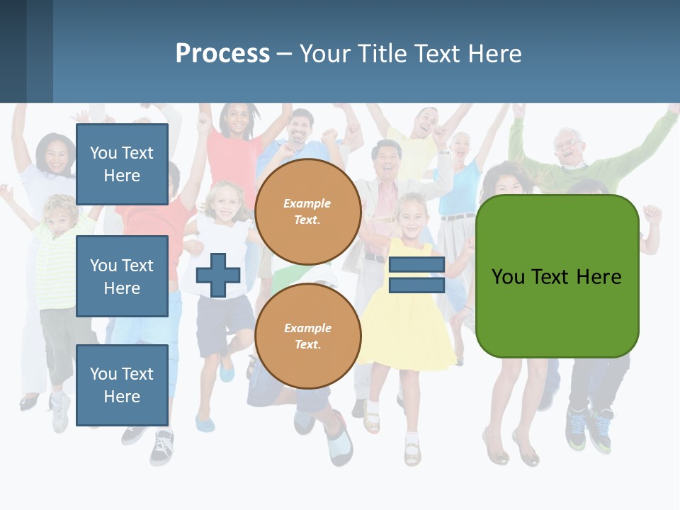 A Group Of Children Jumping In The Air PowerPoint Template