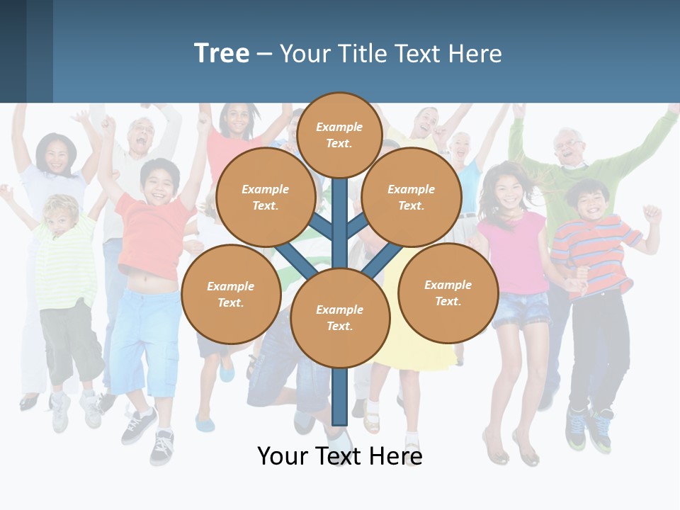 A Group Of Children Jumping In The Air PowerPoint Template