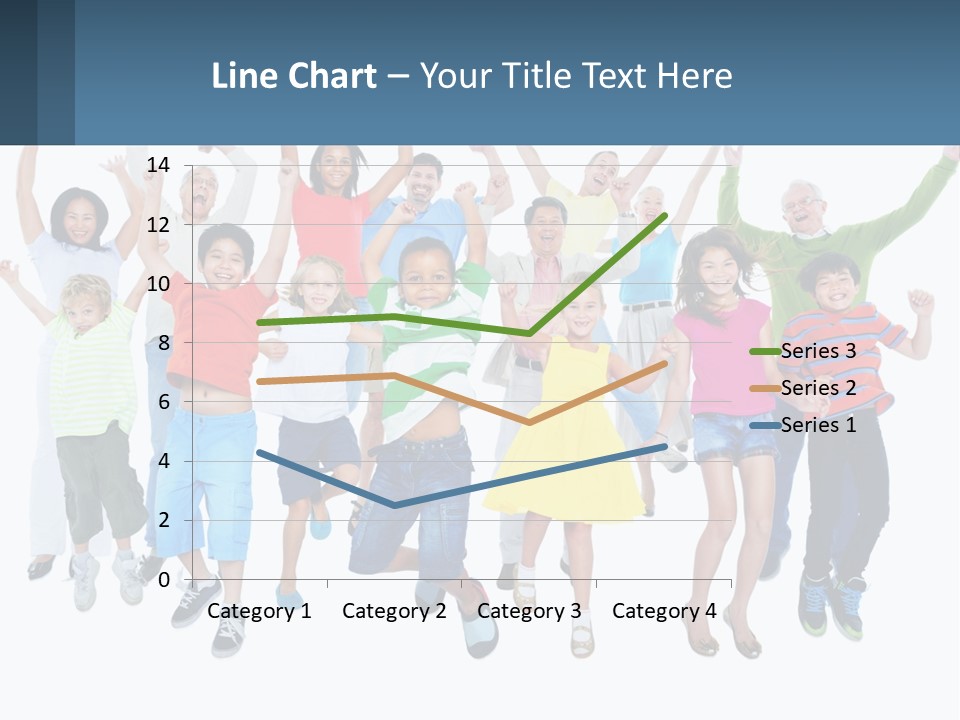 A Group Of Children Jumping In The Air PowerPoint Template