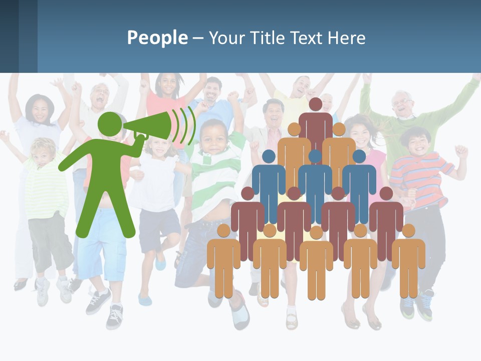 A Group Of Children Jumping In The Air PowerPoint Template