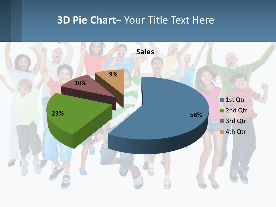 A Group Of Children Jumping In The Air PowerPoint Template