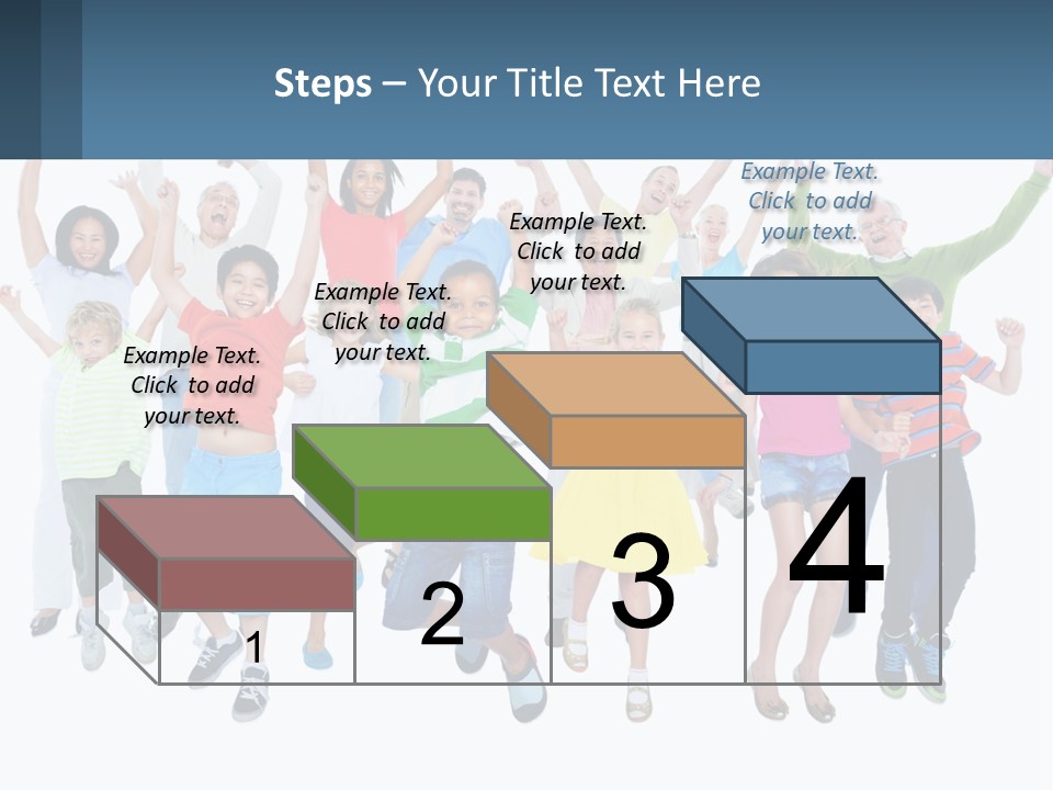 A Group Of Children Jumping In The Air PowerPoint Template