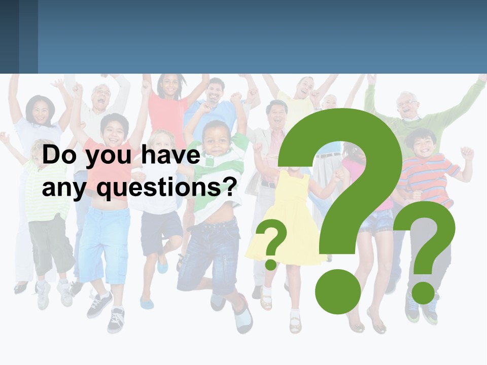 A Group Of Children Jumping In The Air PowerPoint Template