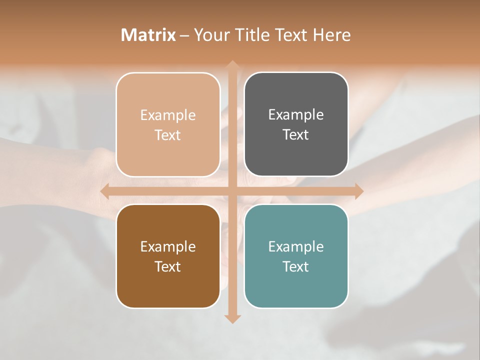 A Group Of People Putting Their Hands Together PowerPoint Template