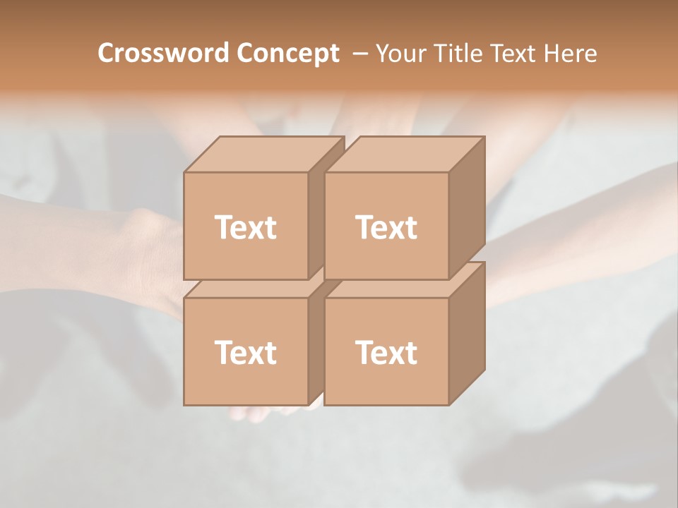 A Group Of People Putting Their Hands Together PowerPoint Template