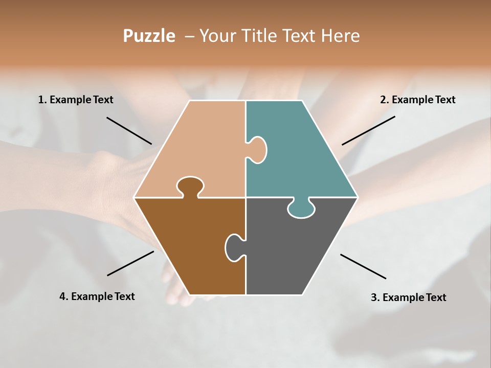 A Group Of People Putting Their Hands Together PowerPoint Template
