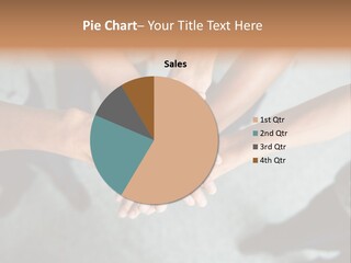 A Group Of People Putting Their Hands Together PowerPoint Template