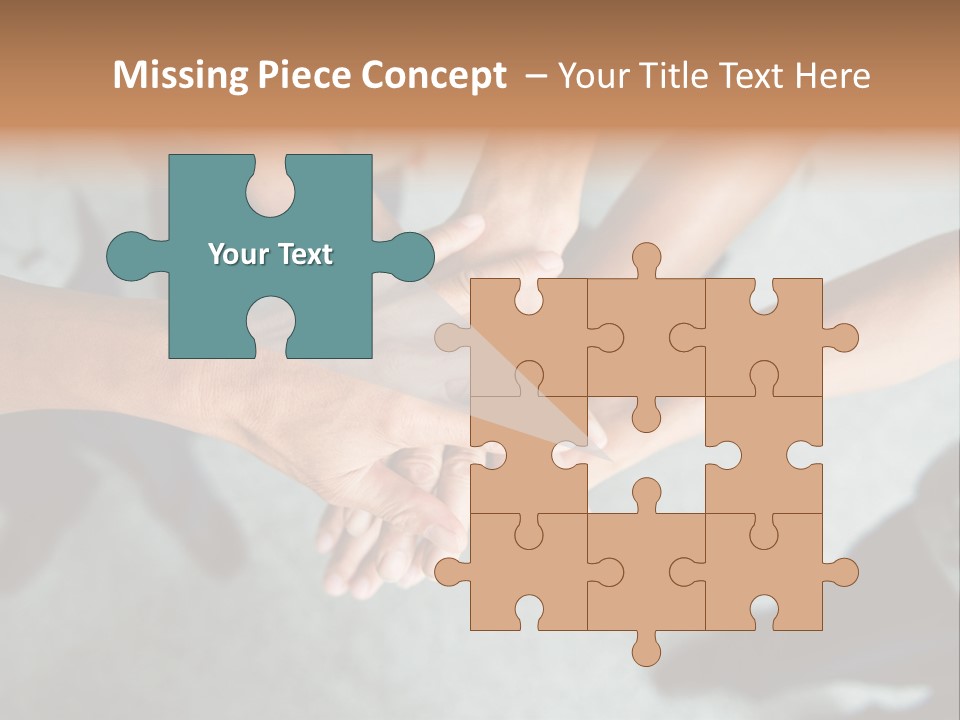 A Group Of People Putting Their Hands Together PowerPoint Template