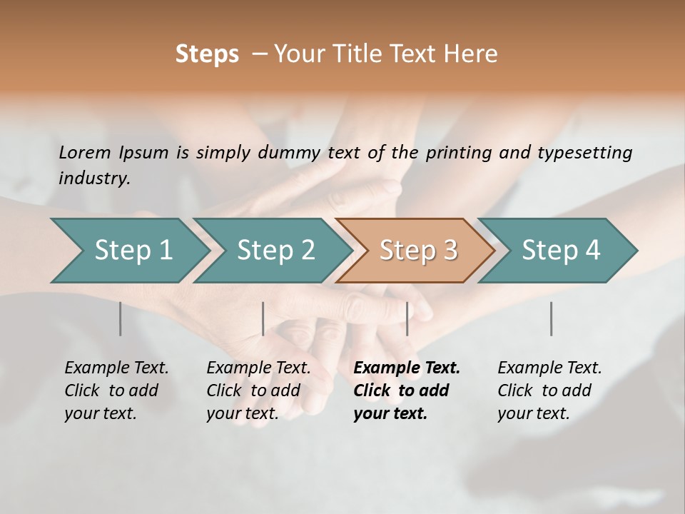 A Group Of People Putting Their Hands Together PowerPoint Template