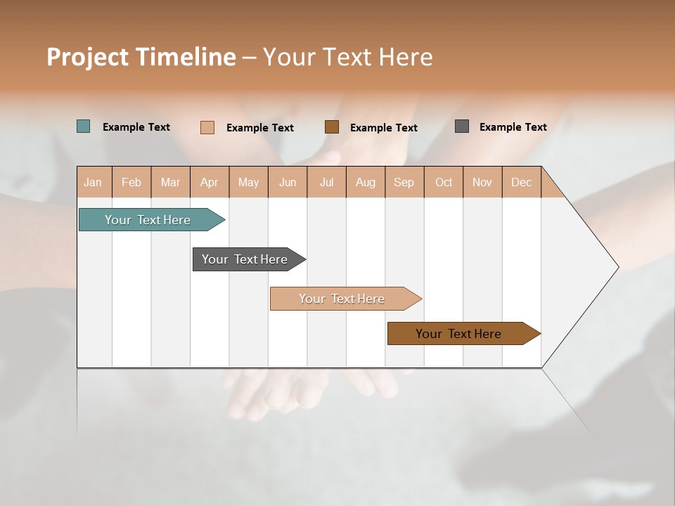 A Group Of People Putting Their Hands Together PowerPoint Template