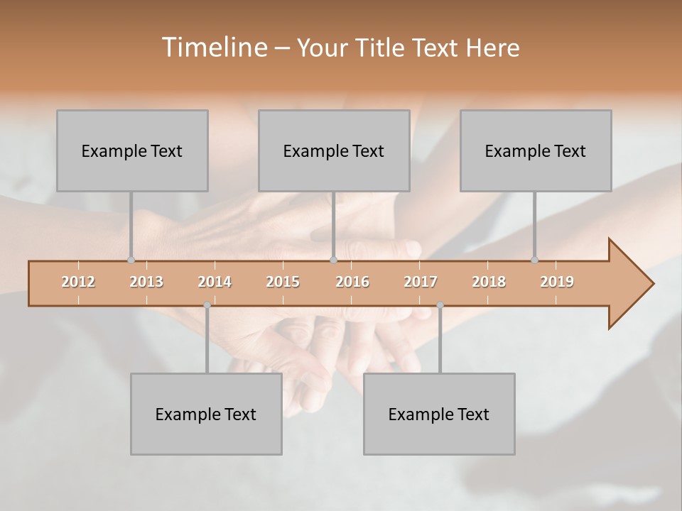 A Group Of People Putting Their Hands Together PowerPoint Template