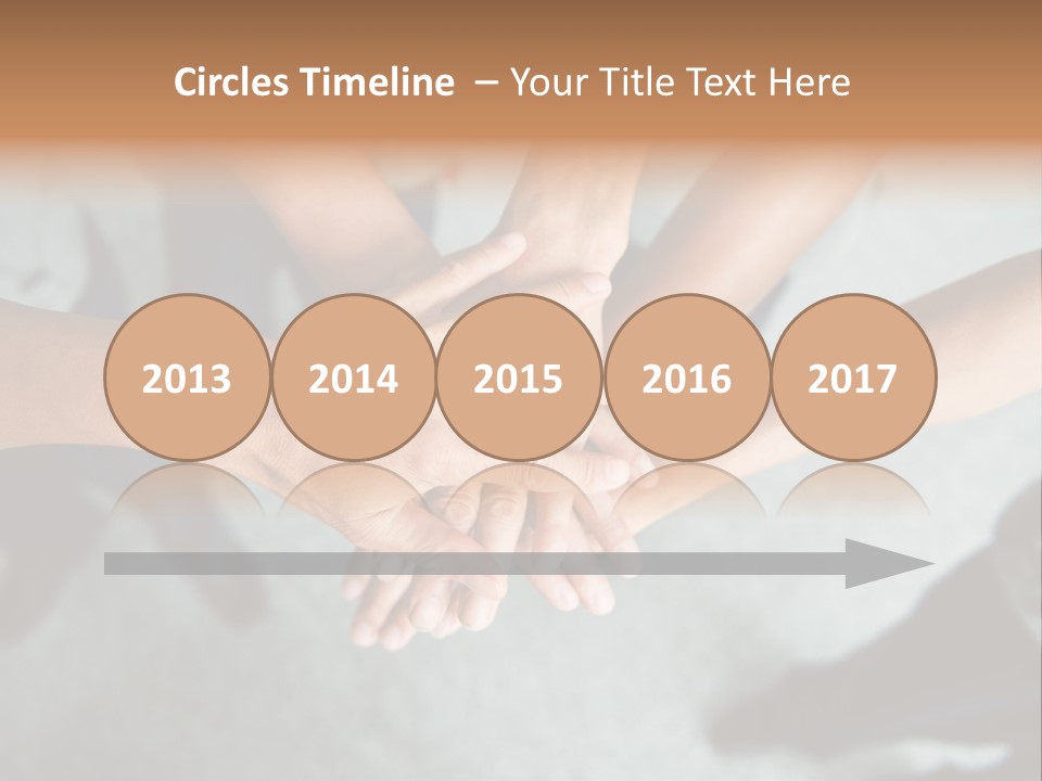 A Group Of People Putting Their Hands Together PowerPoint Template