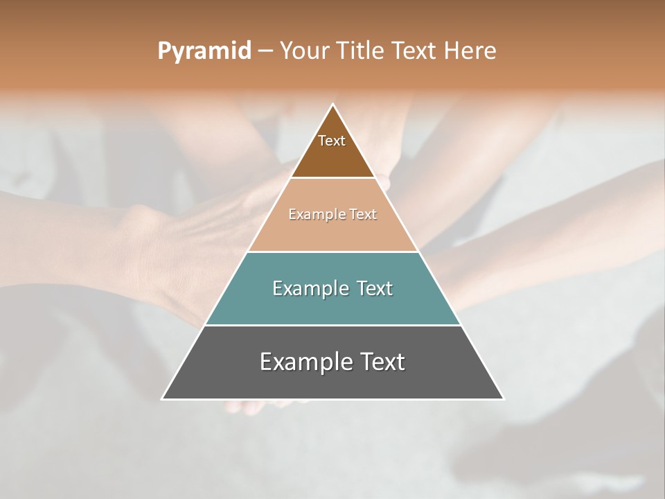 A Group Of People Putting Their Hands Together PowerPoint Template